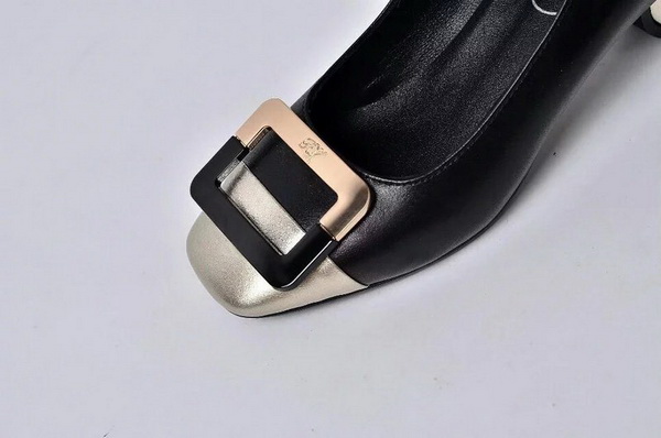 RV Shallow mouth Block heel Shoes Women--020